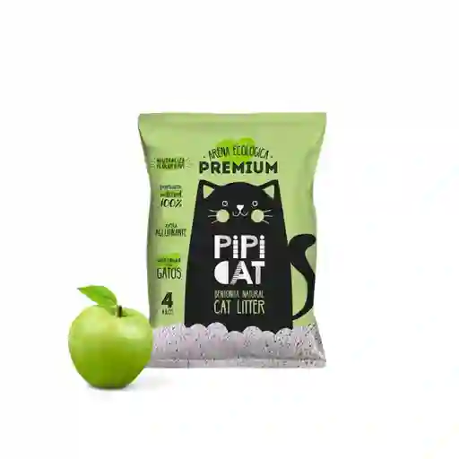 Pipi Cat Arena Bentonita Aroma Manzana 4kg