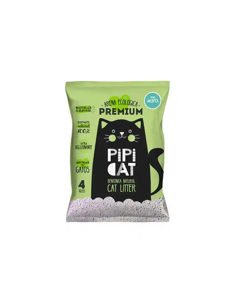 Pipi Cat Arena Bentonita Aroma Menta 4kg