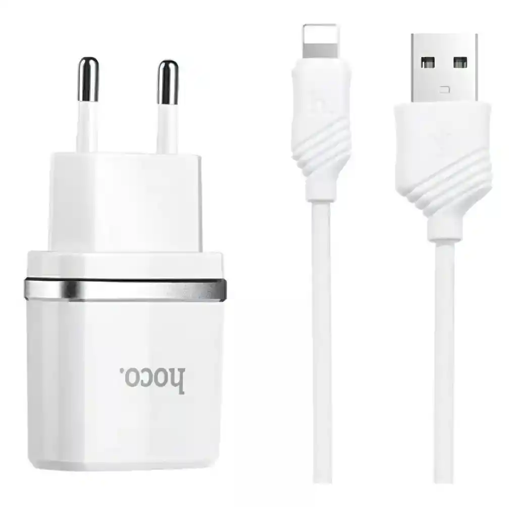 Hoco Cargador Rapido Inteligente Lightning C12 - Blanco