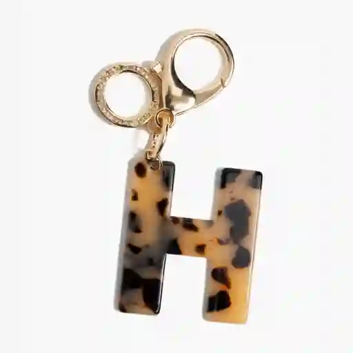 Llavero Mujer Letra Carey H Dorado