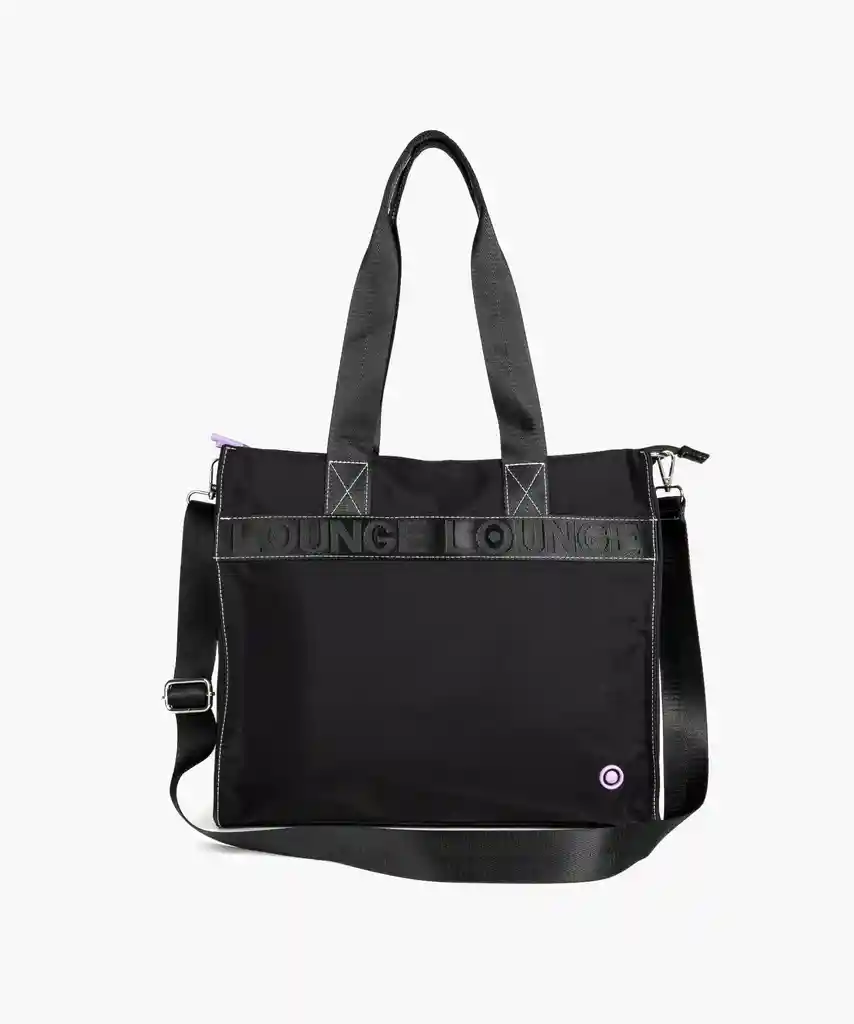 Cartera Tote Mujer Nylon 15" Negro