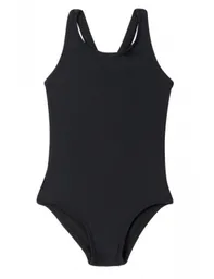 Traje De Baño Básico De Niña Negro 2