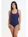 Traje De Baño Enterito Deportivo Básico Azul Marino L