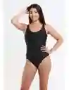 Traje De Baño Enterito Deportivo Básico Negro Xl