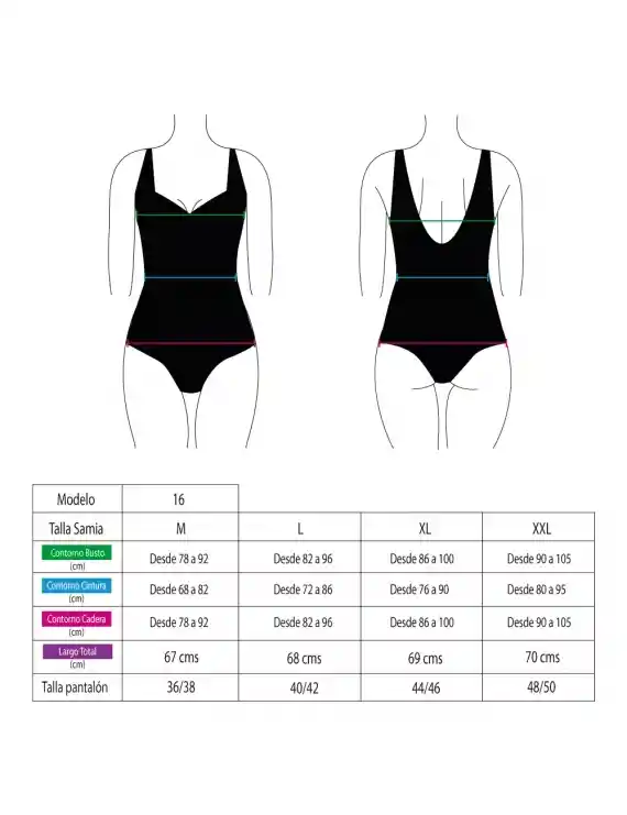 Traje De Baño Enterito Deportivo Básico Negro L