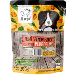 Ama Pouch Salmón Pavo Para Perros 200 G