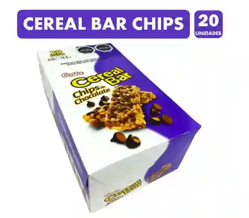 Cereal Bar Chips Chocolate Display 20 Unidades 21 Gr