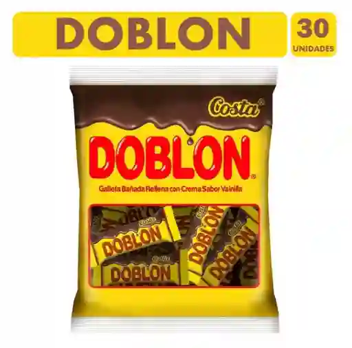 Doblón - Galleta Bañada En Chocolate Costa (bolsa Con 30 Un)