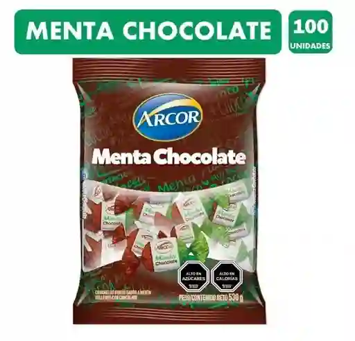 Caramelo Arcor Menta Chocolate (bolsa Con 100 Unidades)