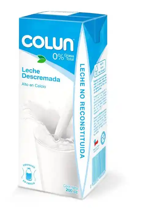 Leche Descremada Colun 200 Ml