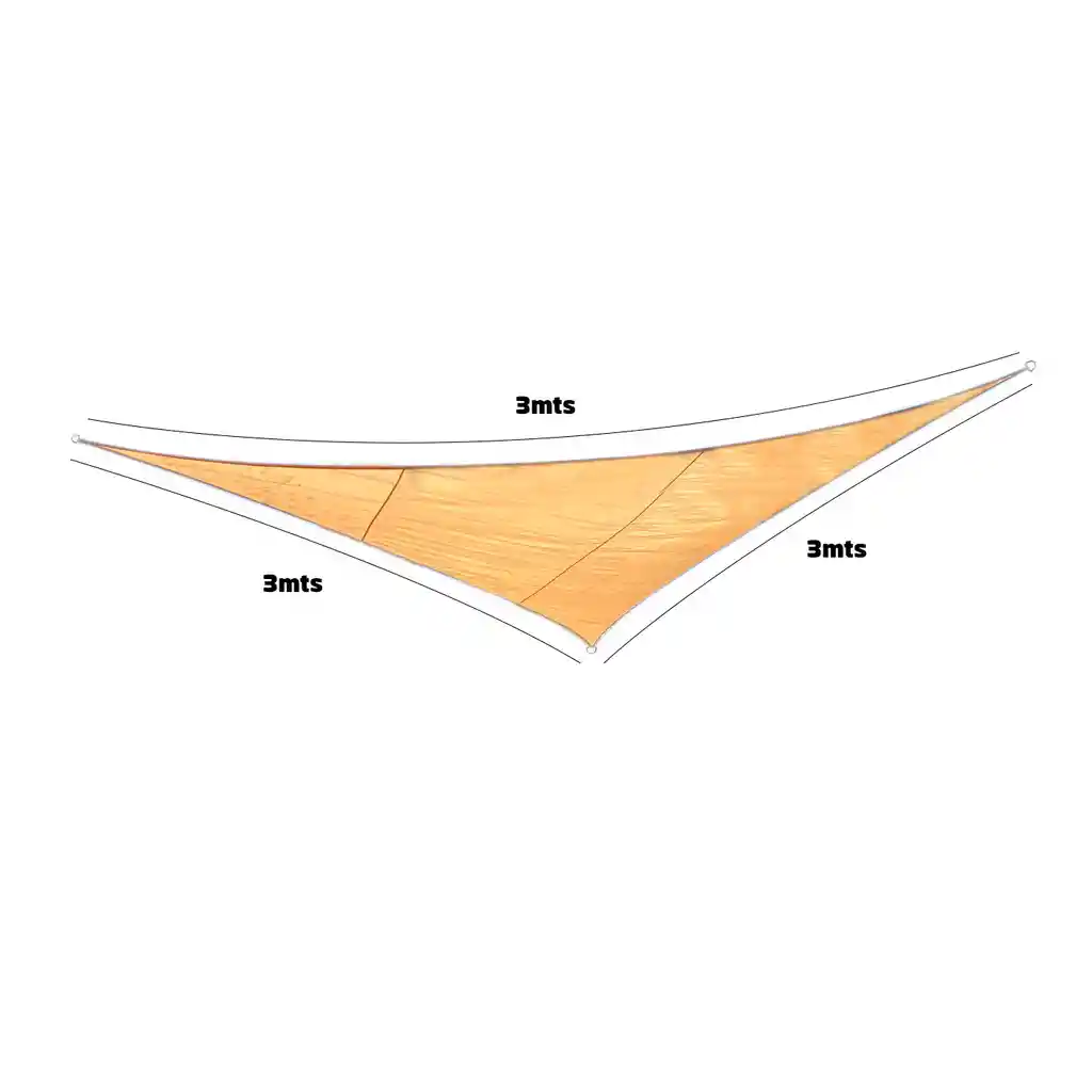 Toldo Vela Sombra Impermeable Triangular 3x3x3