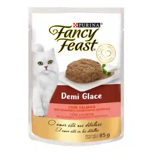 Alimento Húmedo Para Gato Fancy Feast Demi Glace Con Salmón 85gr