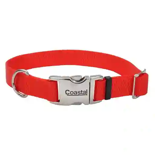 Collar Adjustable Dog With Metal Buckle, Red Talla M