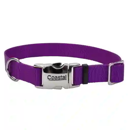 Collar Adjustable Dog With Metal Buckle, Purple Talla L