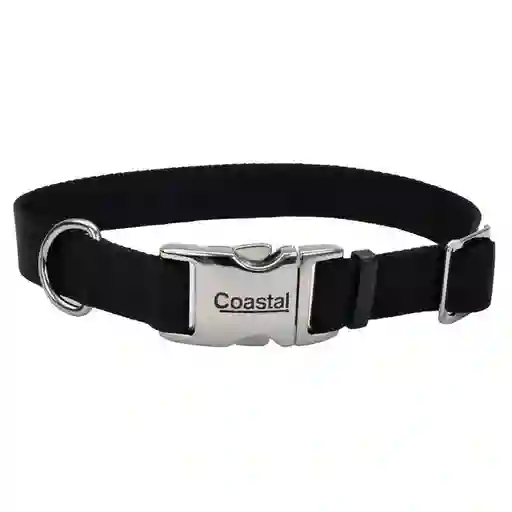 Collar Adjustable Dog With Metal Buckle, Black Talla M