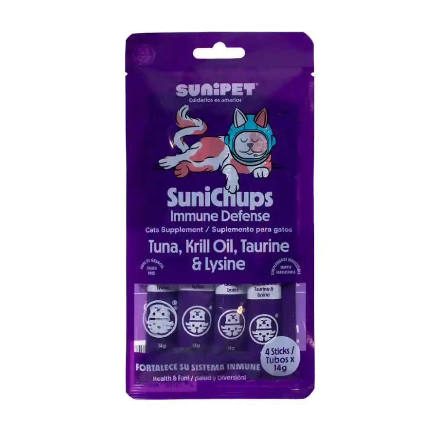 Sunichups Inmune Defense - Snack Funcional Para Gatos