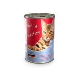 Bewicat Latas Meatinis Rico En Salmon Alimento Húmedo Para Gatos