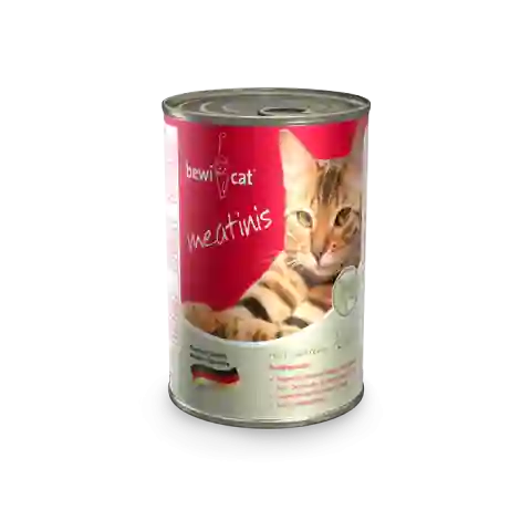 Bewicat Latas Meatinis Con Tierno Venado Alimento Húmedo Para Gatos