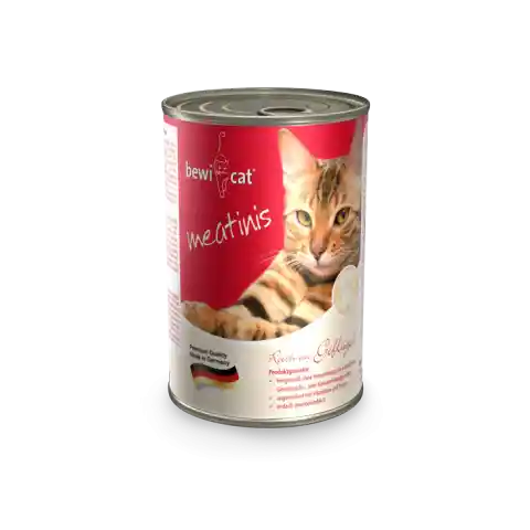 Bewicat Latas Meatinis Rico En Ave Alimento Húmedo Para Gatos