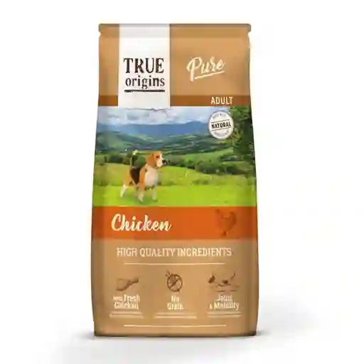 True Origins Pure Dog Adult Chicken Grain Free Alimento Para Perro 3 Kg
