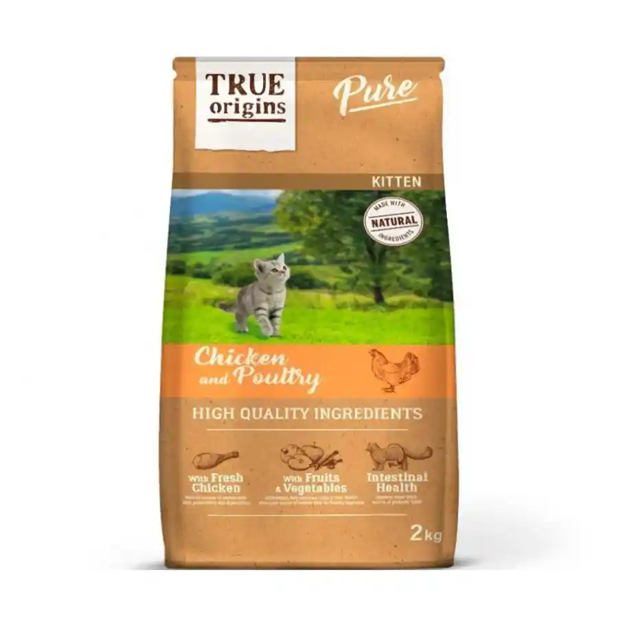 True Origins Cat Kitten Chicken Poultry Alimento Para Gato 300g