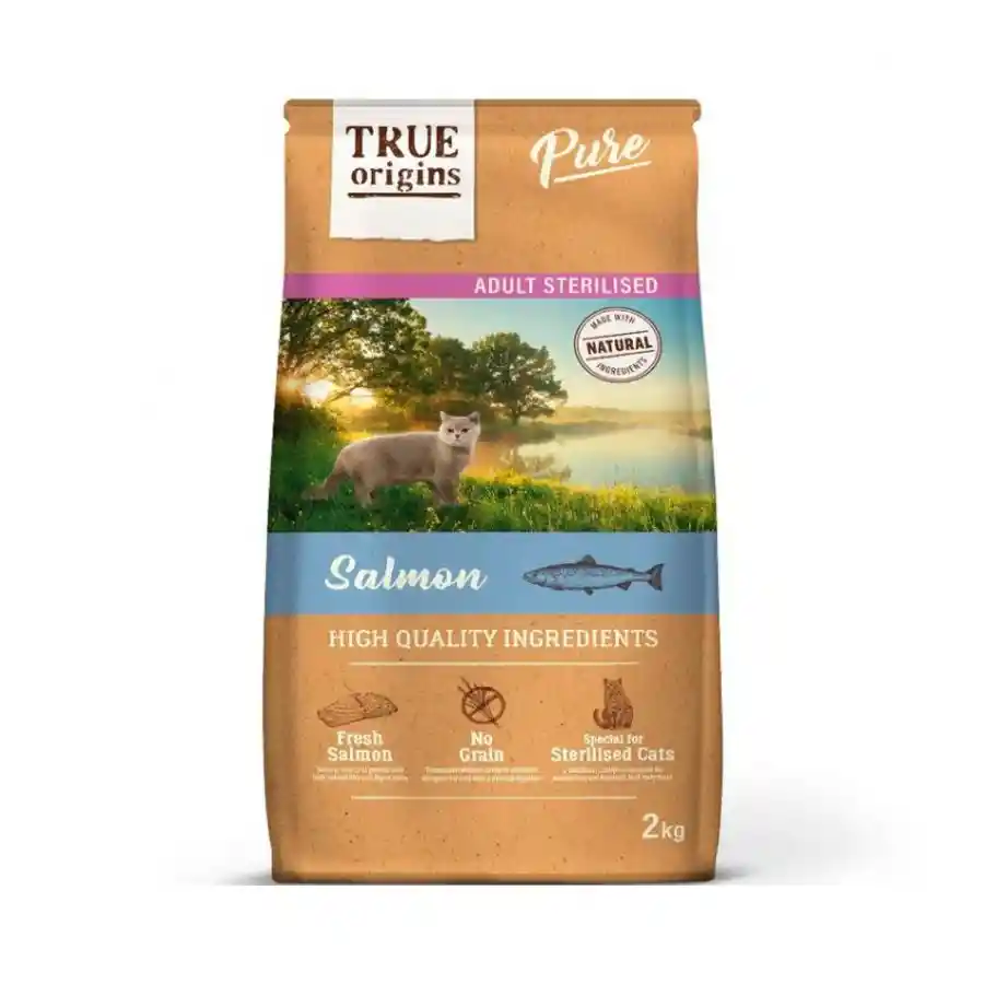 True Origins Cat Adult Sterelised Salmon Grain Free Alimento Para Gato 300g