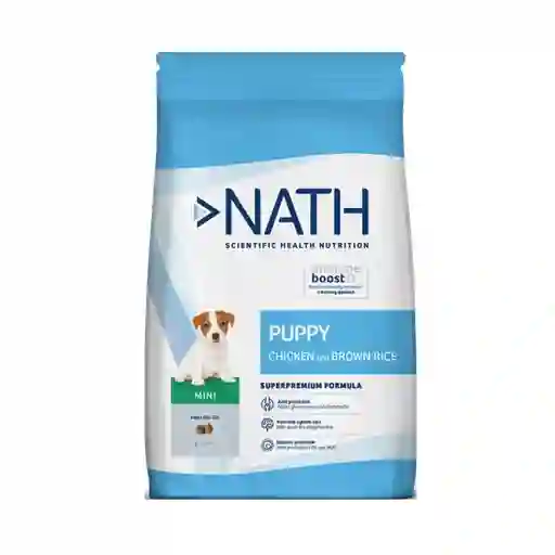 Nath Puppy Mini Sabor Pollo Y Arroz Integral Alimento Para Perros 400g