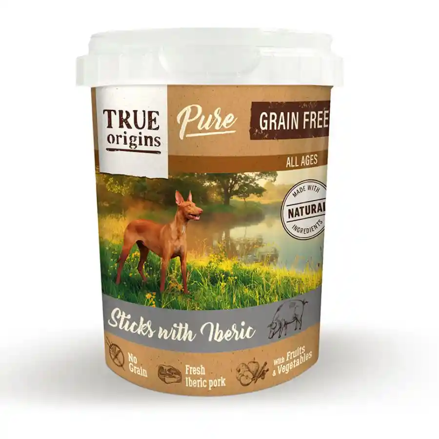 True Origins Pure Barritas Grain Free Con Cerdo Ibérico 300 Gr