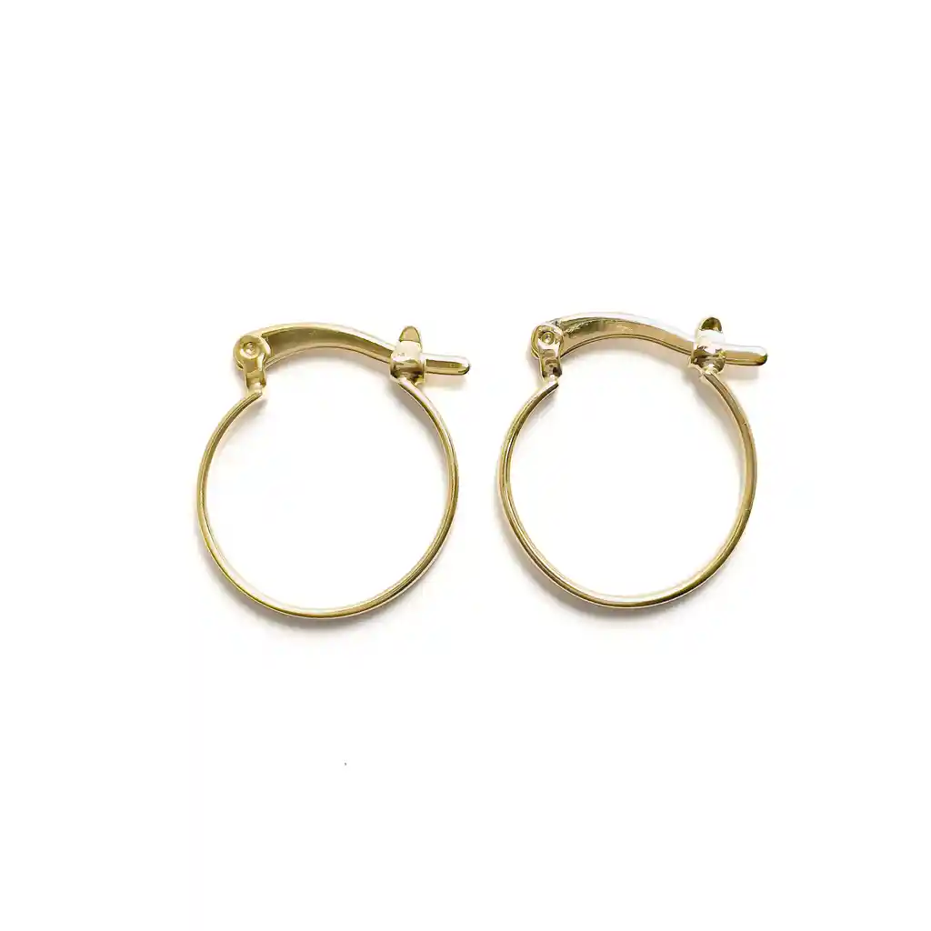 Aros Argolla Pequeña Enchapado Oro 18k