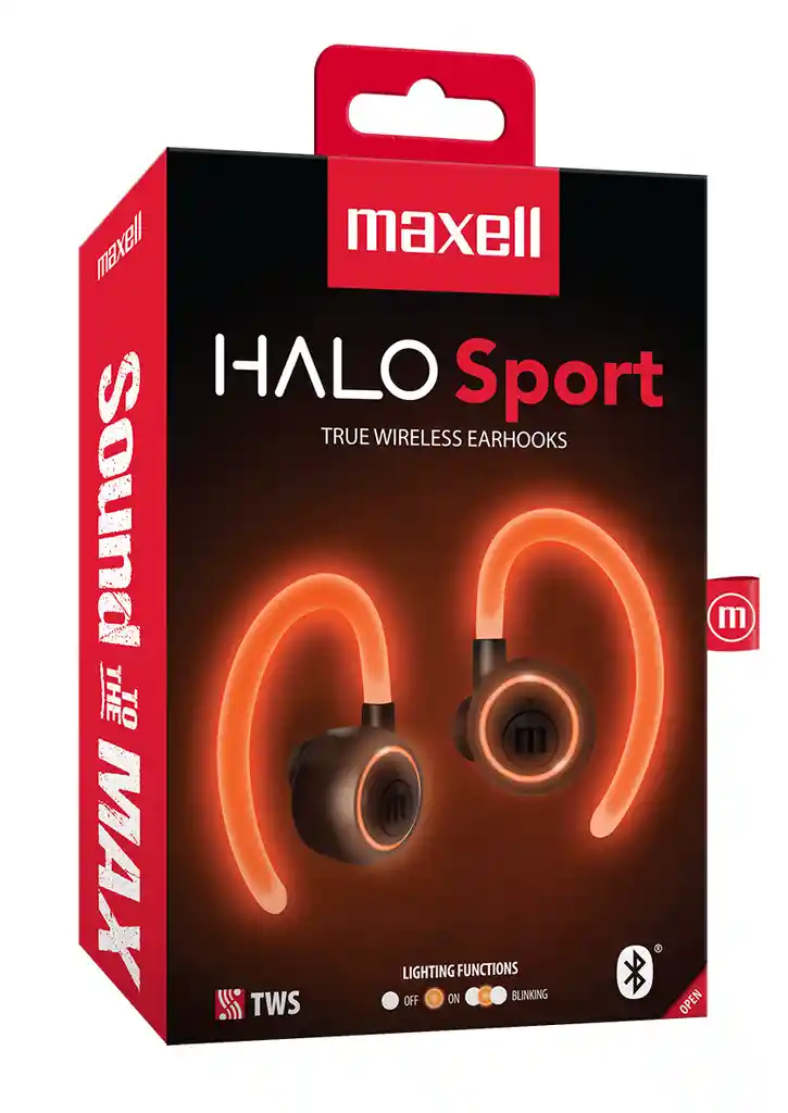 Audífonos Inalámbricos Maxell Bluetooth Tws Halo Iluminación