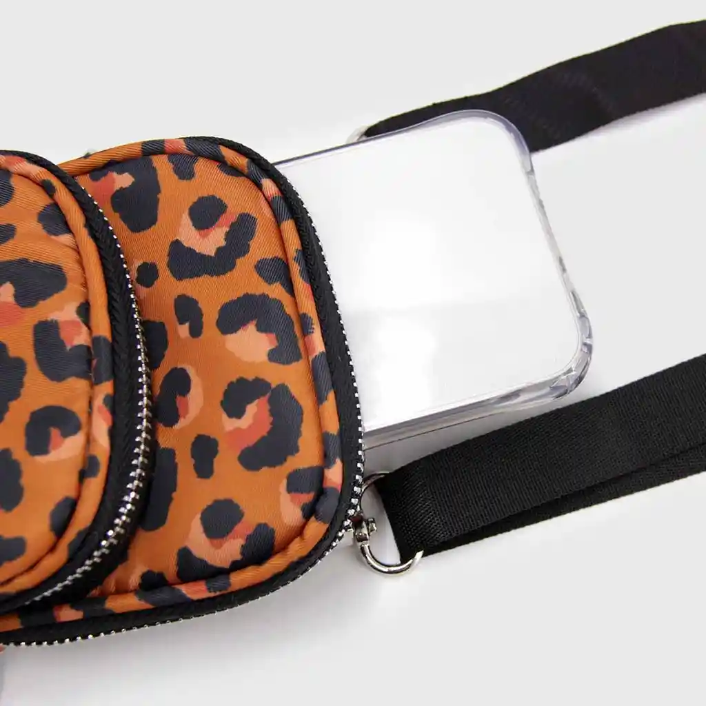 Bandolera Doble Cierre Animal Print A