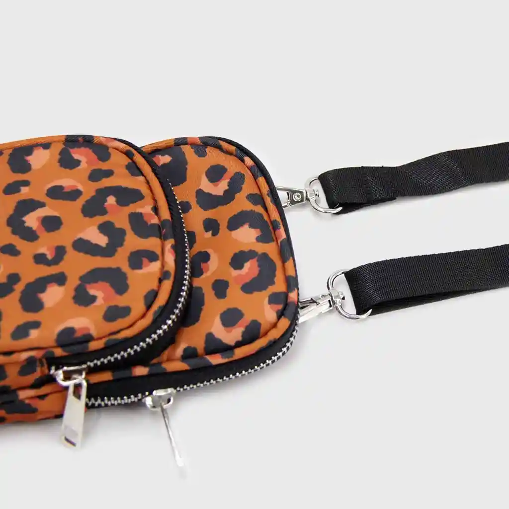 Bandolera Doble Cierre Animal Print A