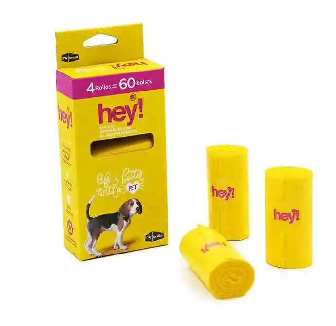 Hey! Bolsas Sanitarias 4 Rollos Por Caja