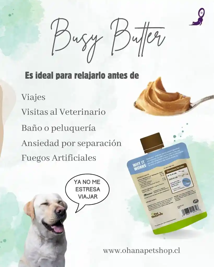 Busybutter Calming Peanut Butter - Mantequilla De Mani Relajante