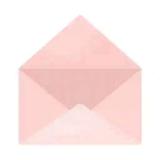 Sobre Carta 12x15cm Color Rosa + Tarjeta Blanca Pack 5 Unds