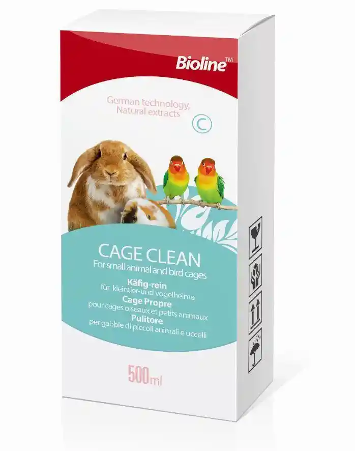 Bioline Cage Clean Limpiador De Jaulas Pequeñas Mascotas 500 Ml