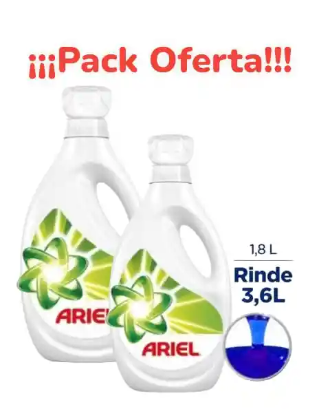 Oferta Pack Ariel 2un 1.8lt