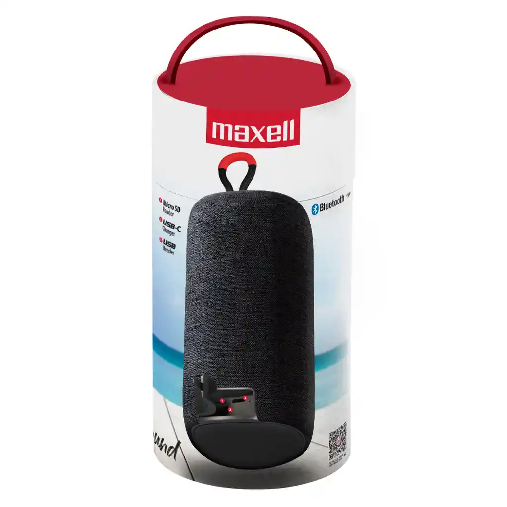 Parlante Bluetooth Portátil Maxell Distrikt Tws 7 Hr Negro