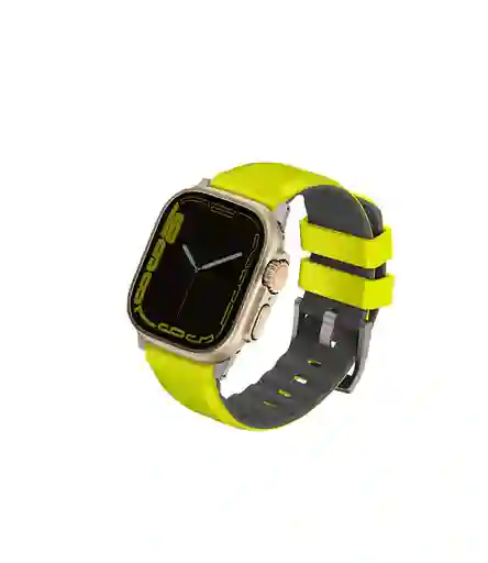 Correa Uniq Linus Silicona Apple Watch Compatible Con 42/44/45/ Ultra 49 Mm - Fluor