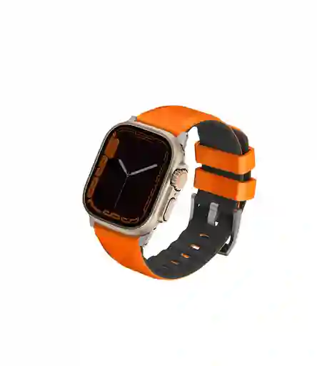 Correa Uniq Linus Silicona Apple Watch Compatible Con 42/44/45/ Ultra 49 Mm - Naranja