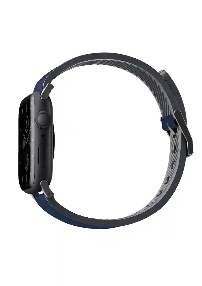 Correa Uniq Straden Cuero Apple Watch Compatible Con 42/44/45/ Ultra 49 Mm - Azul