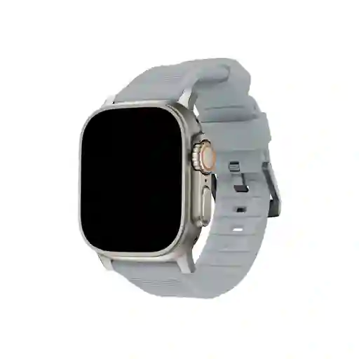 Correa Silicona Texturizada Apple Watch Correa Silicona Texturizada Apple Watch Compatible Con 42/44/45/ Ultra 49 Mm - Blanco - Gris