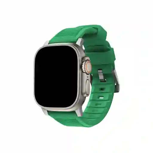 Correa Silicona Texturizada Apple Watch Compatible Con 42/44/45/ Ultra 49 Mm - Verde