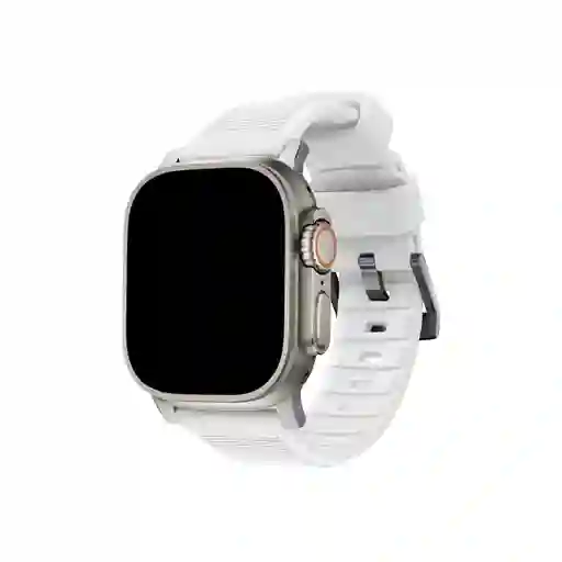 Correa Silicona Texturizada Apple Watch Compatible Con 42/44/45/ Ultra 49 Mm - Blanco