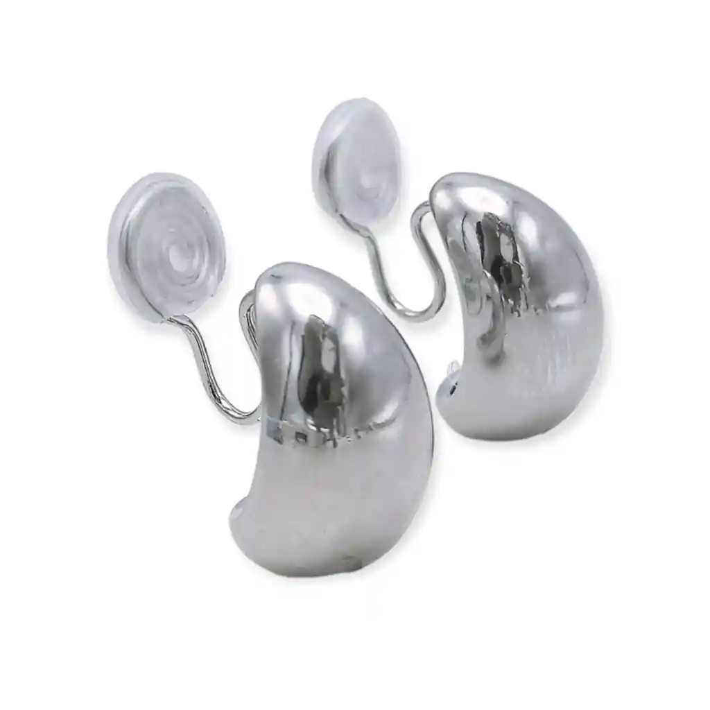Aros Gota Huggies Chapado En Plata Earcuff Sin Perforación