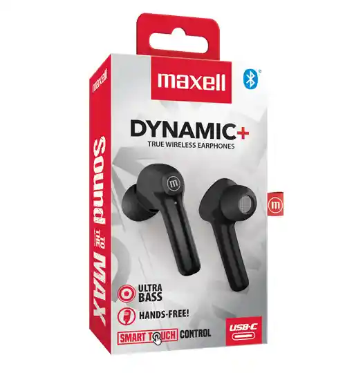 Audífonos Maxell Tws Bluetooth Dynamic Negro