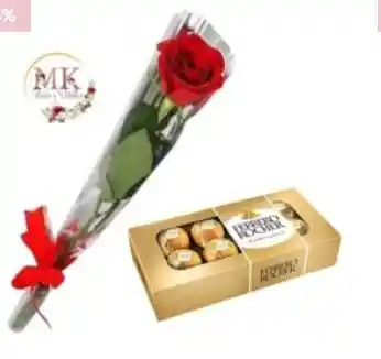 Rosa Individual Y Bombones Ferrero Rocher 100grs