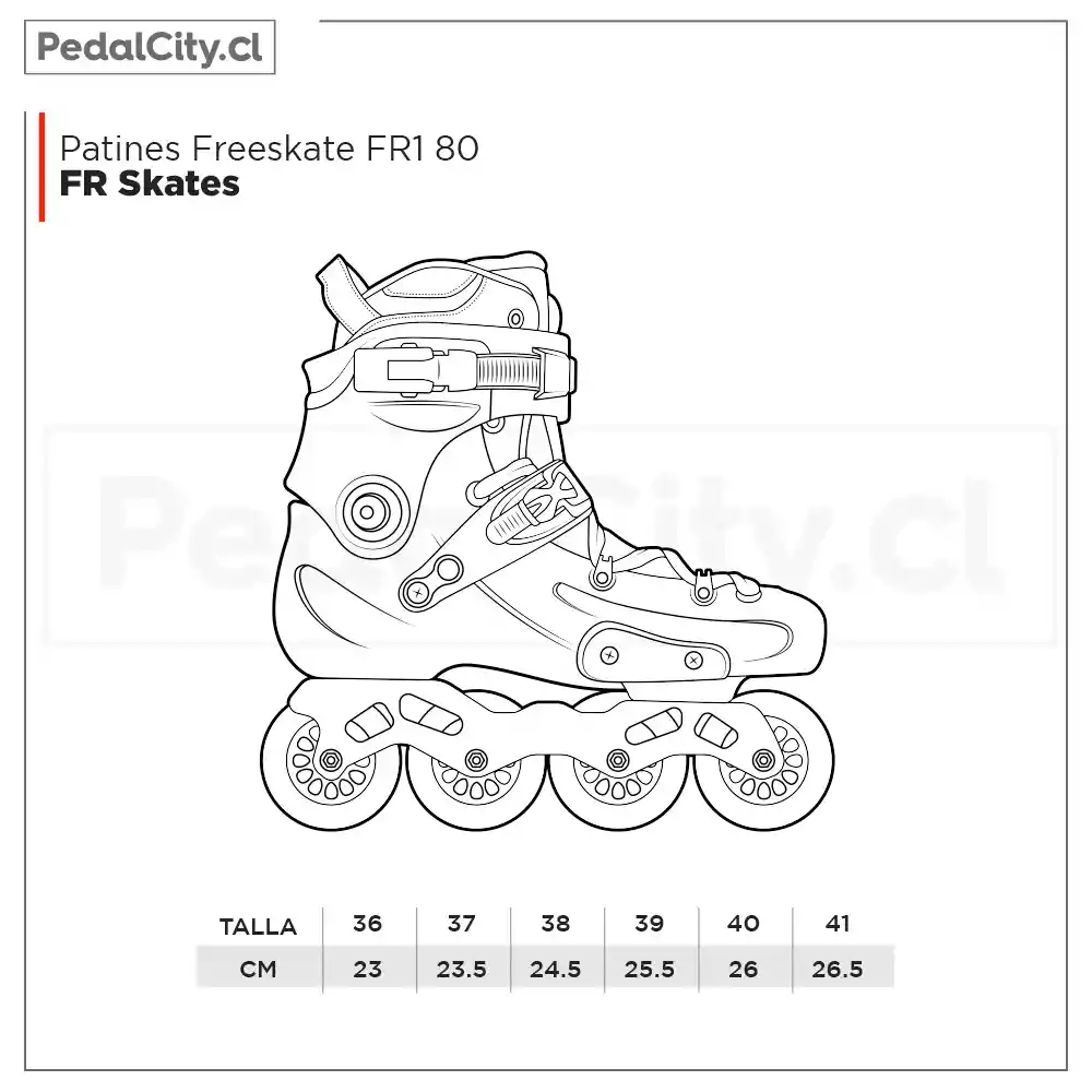 Patines Freeskate Fr1 80 Black (talla: 37)