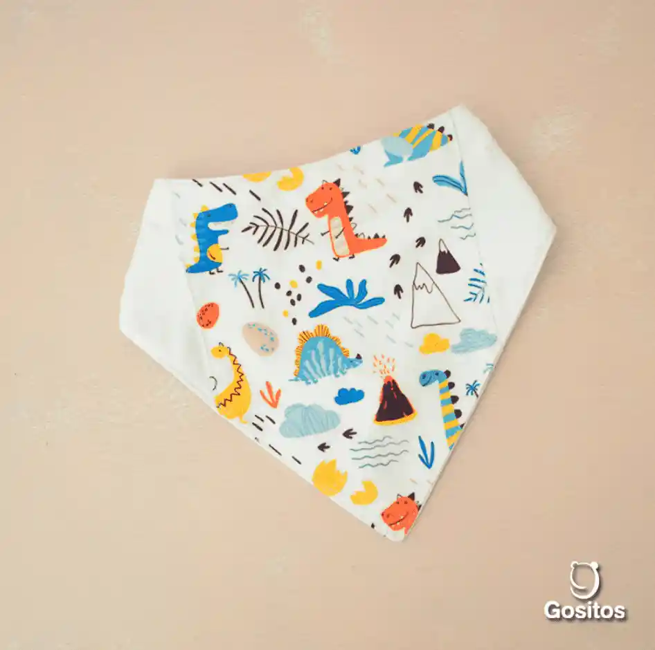 Bandana Dinosaurio Volcan Con Impermeable 6-12 Meses