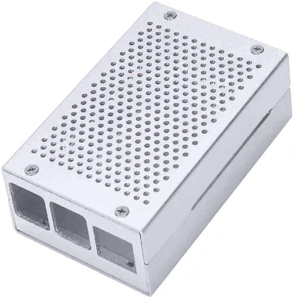 Caja Metálica Para Raspberry Pi 4 B Con Ventilador